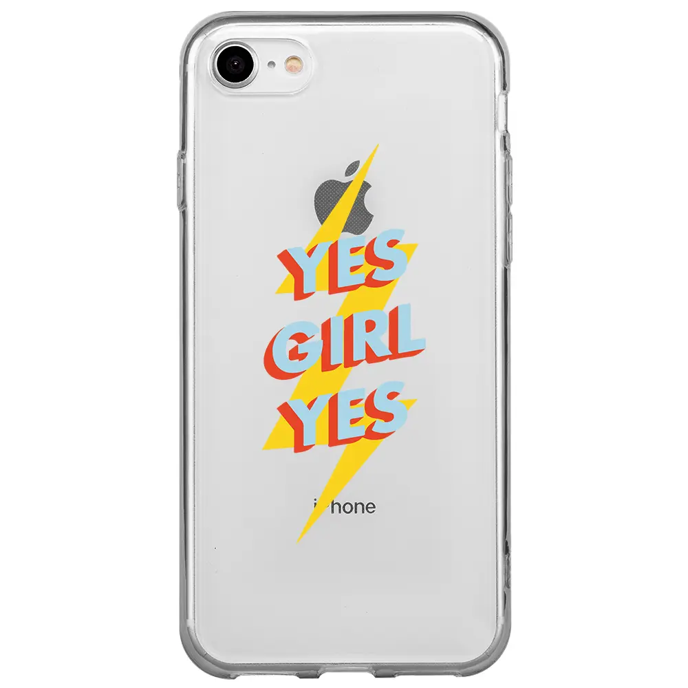 Apple iPhone 7 Şeffaf Telefon Kılıfı - Yes Girl