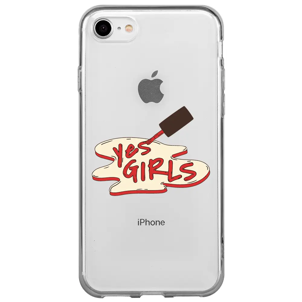 Apple iPhone 7 Şeffaf Telefon Kılıfı - Yes Girls