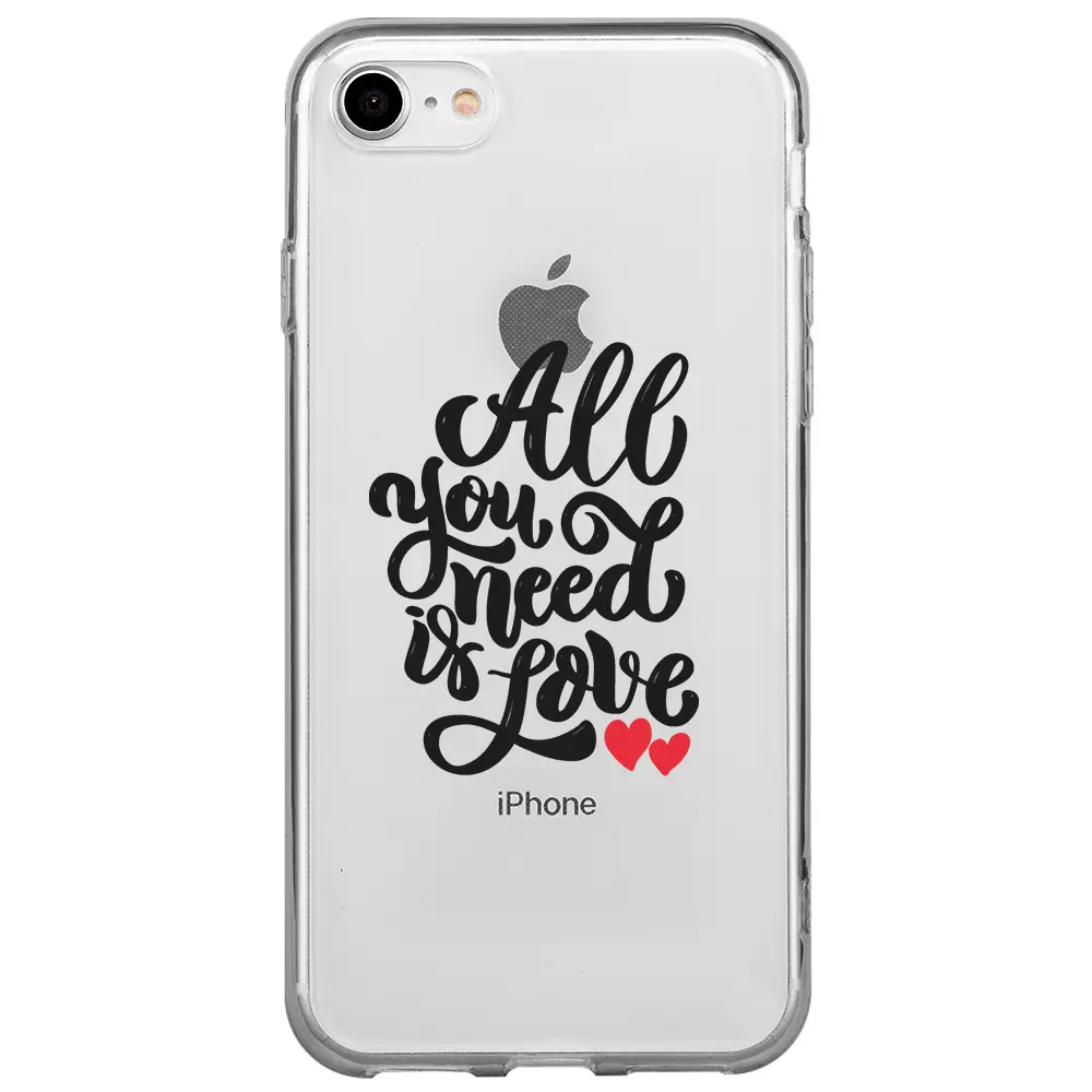Apple iPhone 7 Şeffaf Telefon Kılıfı - You Need Love