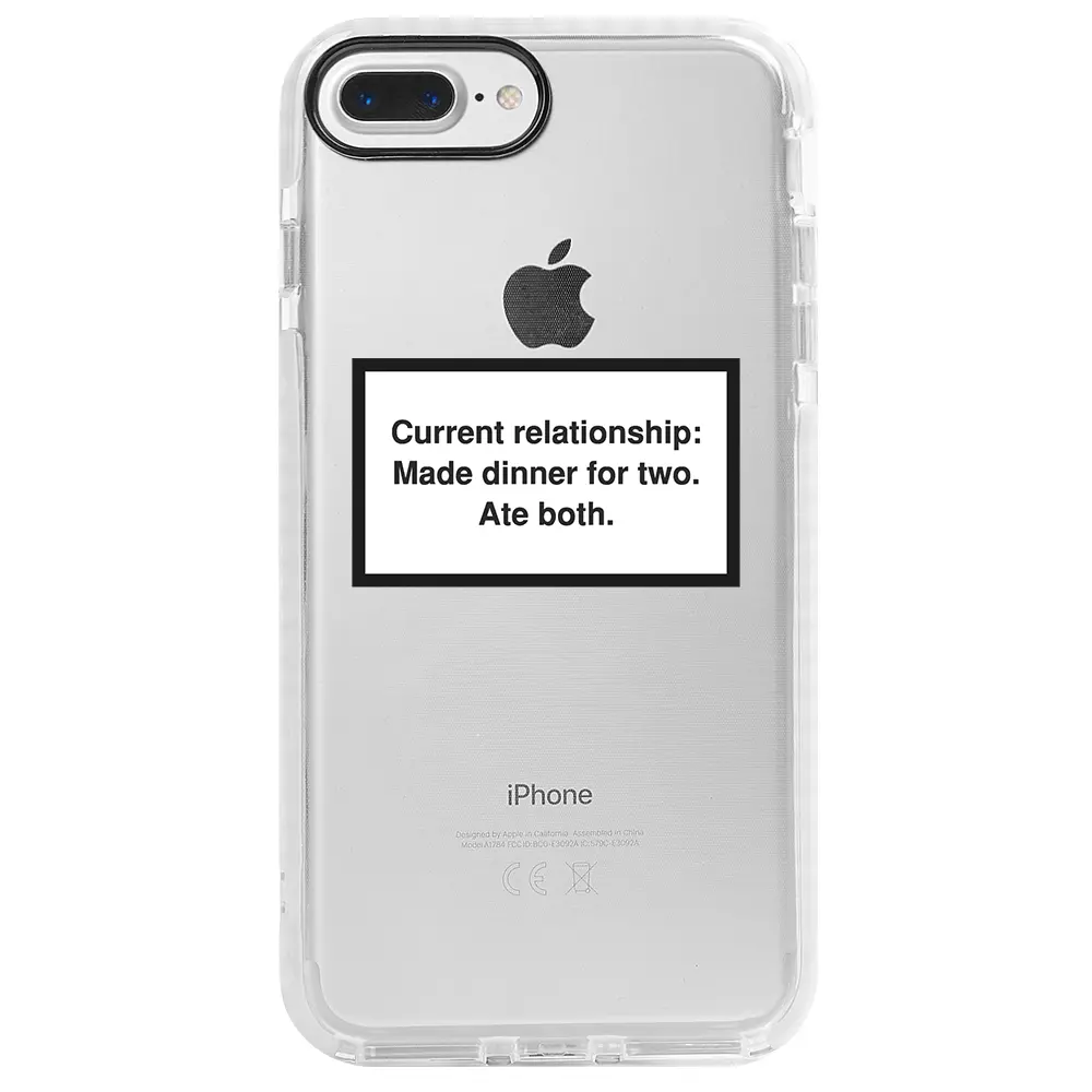 Apple iPhone 8 Plus Beyaz Impact Premium Telefon Kılıfı - Ate both.