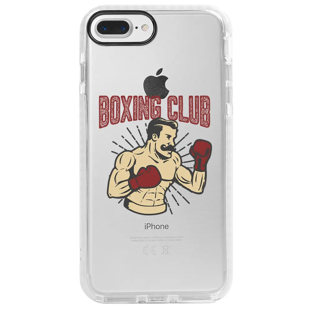 Apple iPhone 8 Plus Beyaz Impact Premium Telefon Kılıfı - Boxing Club