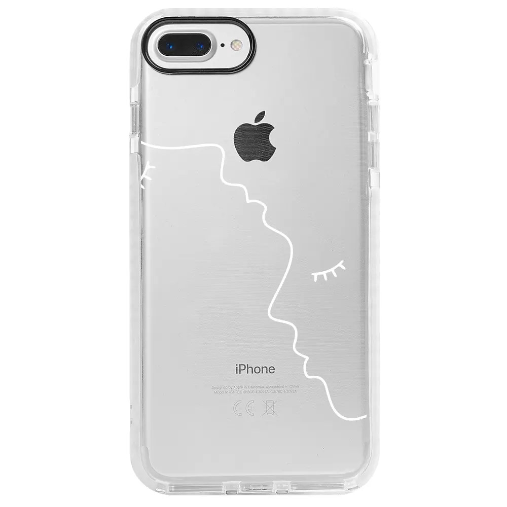 Apple iPhone 8 Plus Beyaz Impact Premium Telefon Kılıfı - Butunsellik