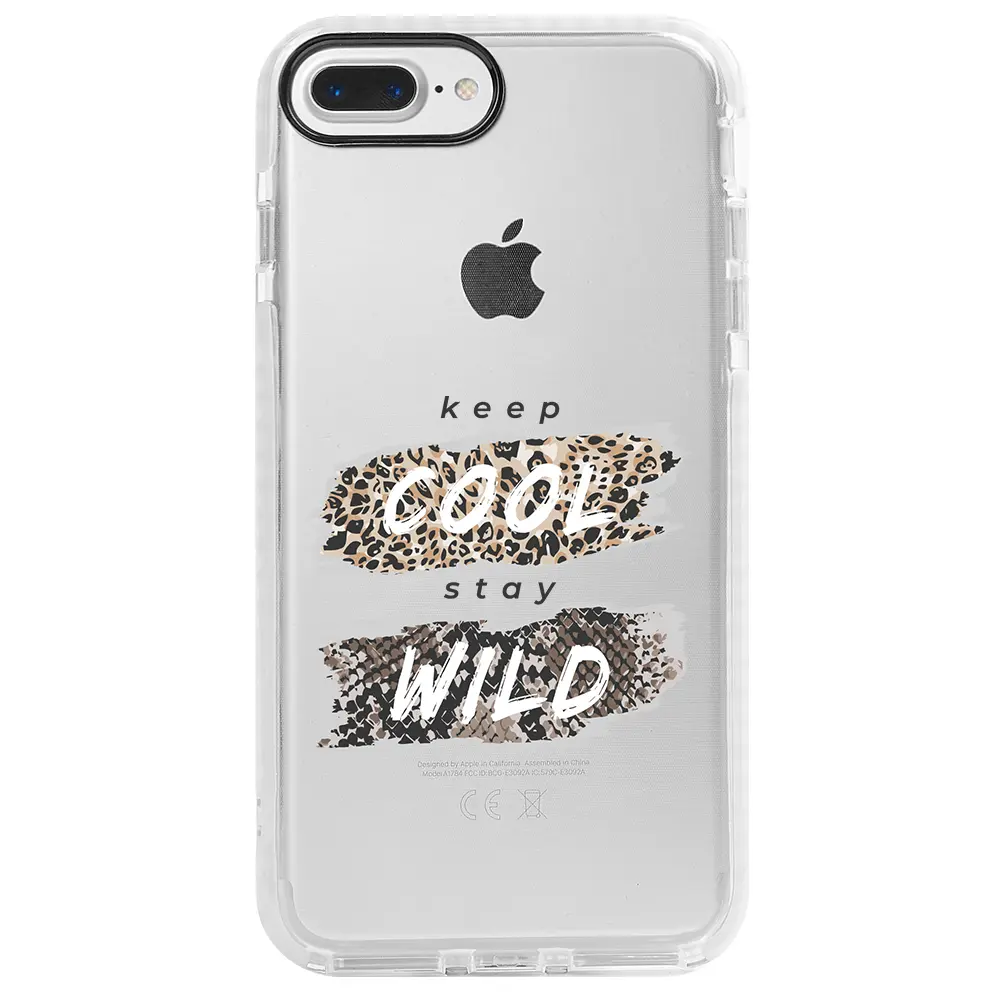 Apple iPhone 8 Plus Beyaz Impact Premium Telefon Kılıfı - Cool Wild