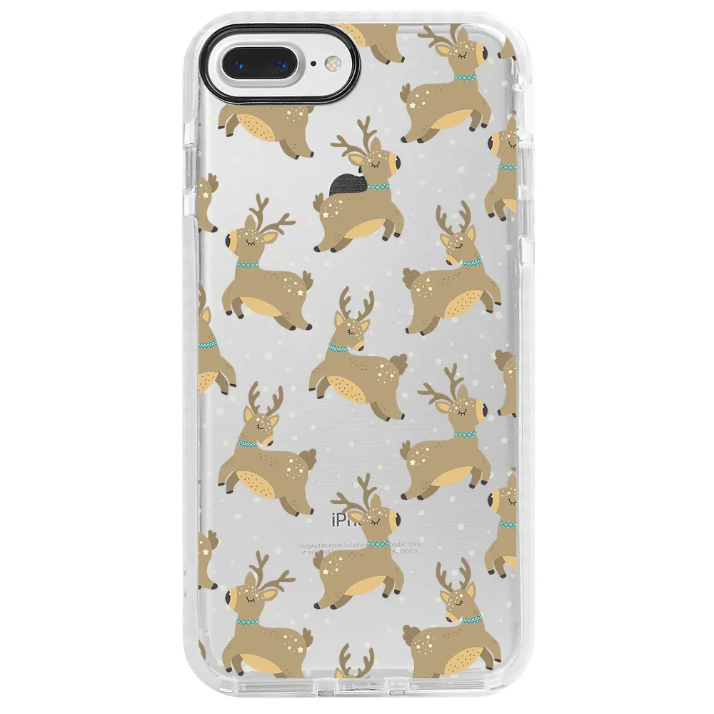 Apple iPhone 8 Plus Beyaz Impact Premium Telefon Kılıfı - Dear Deer