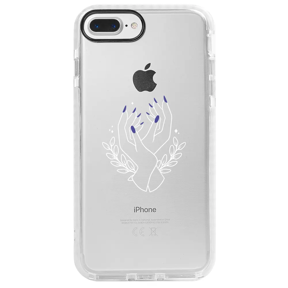 Apple iPhone 8 Plus Beyaz Impact Premium Telefon Kılıfı - Eller 2