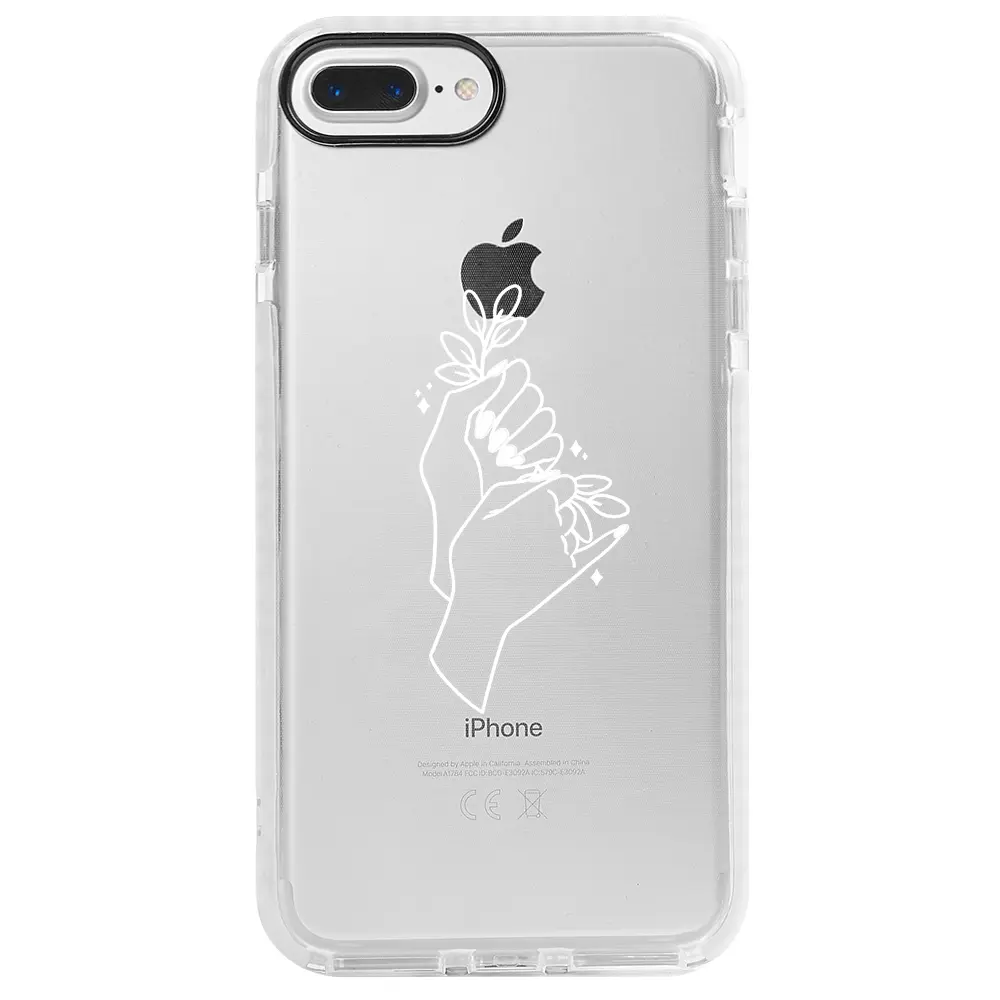 Apple iPhone 8 Plus Beyaz Impact Premium Telefon Kılıfı - Eller 3