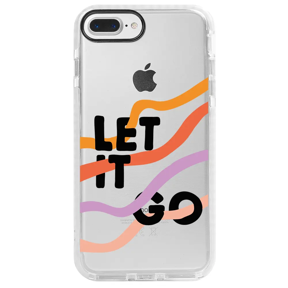 Apple iPhone 8 Plus Beyaz Impact Premium Telefon Kılıfı - Let it Go