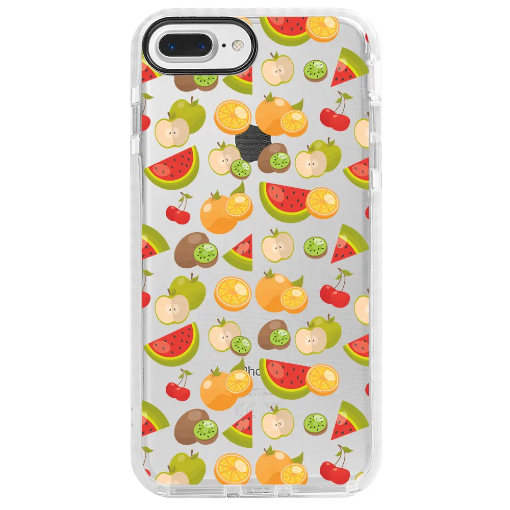 Apple iPhone 8 Plus Beyaz Impact Premium Telefon Kılıfı - Meyve Bahcesi