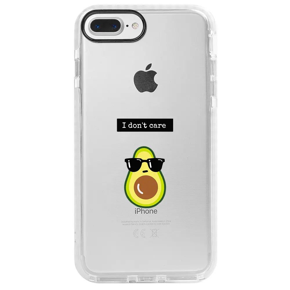 Apple iPhone 8 Plus Beyaz Impact Premium Telefon Kılıfı - Thug Avokado
