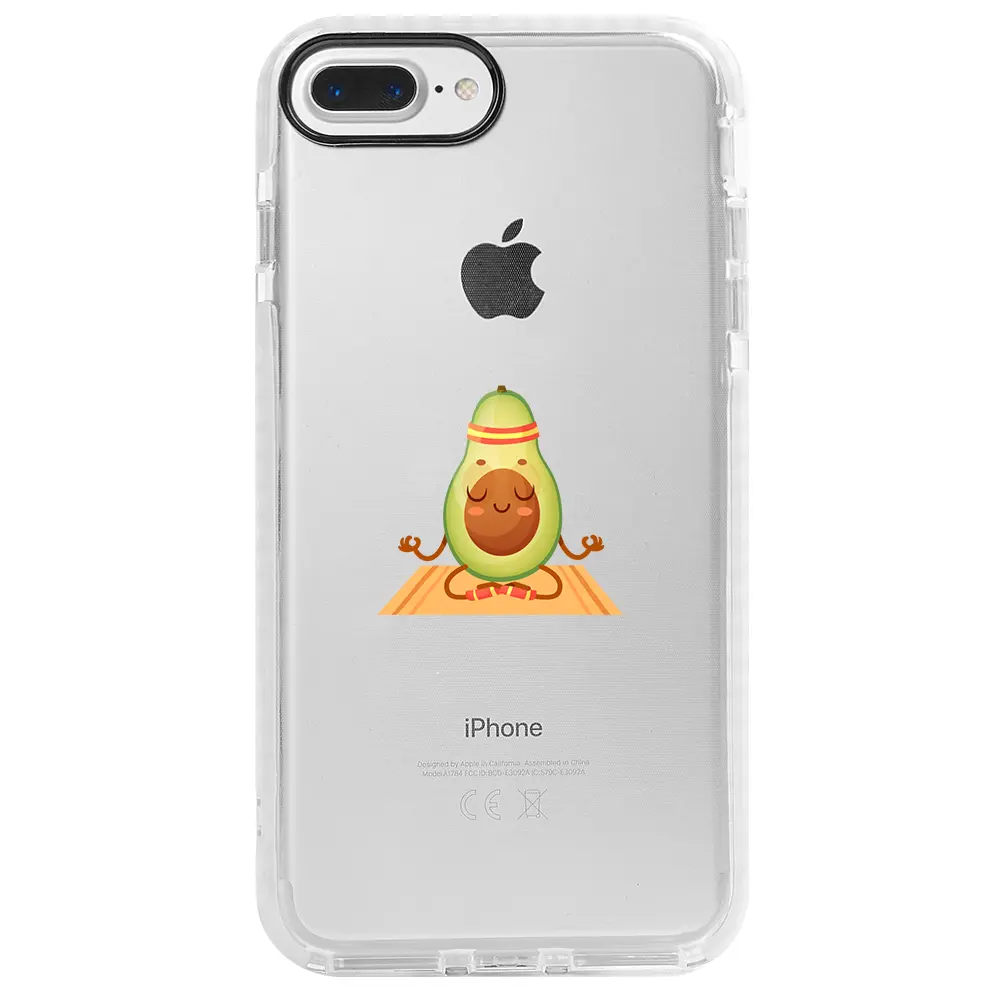 Apple iPhone 8 Plus Beyaz Impact Premium Telefon Kılıfı - Yogacado Avokado