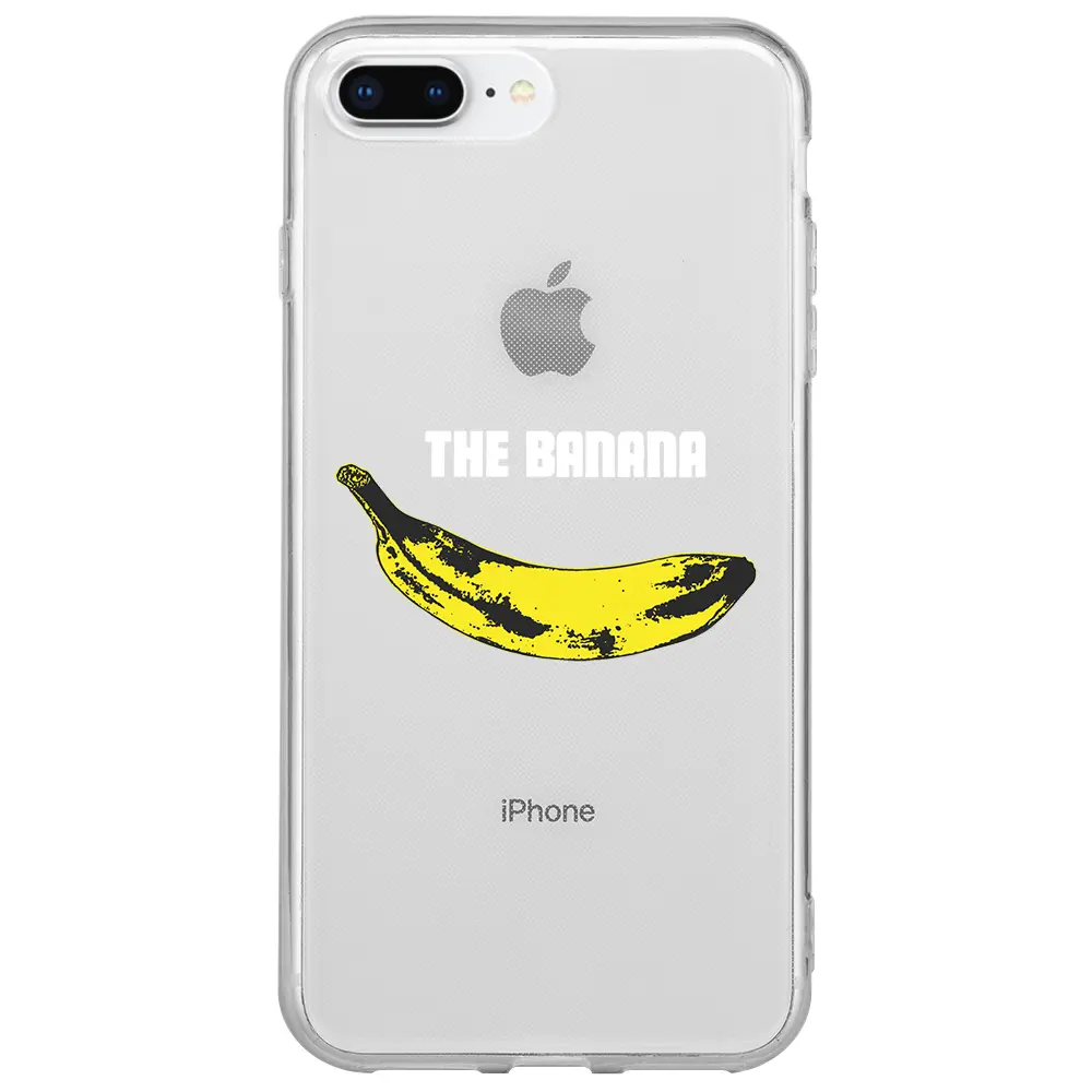 Apple iPhone 8 Plus Şeffaf Telefon Kılıfı - Andy Warhol Banana