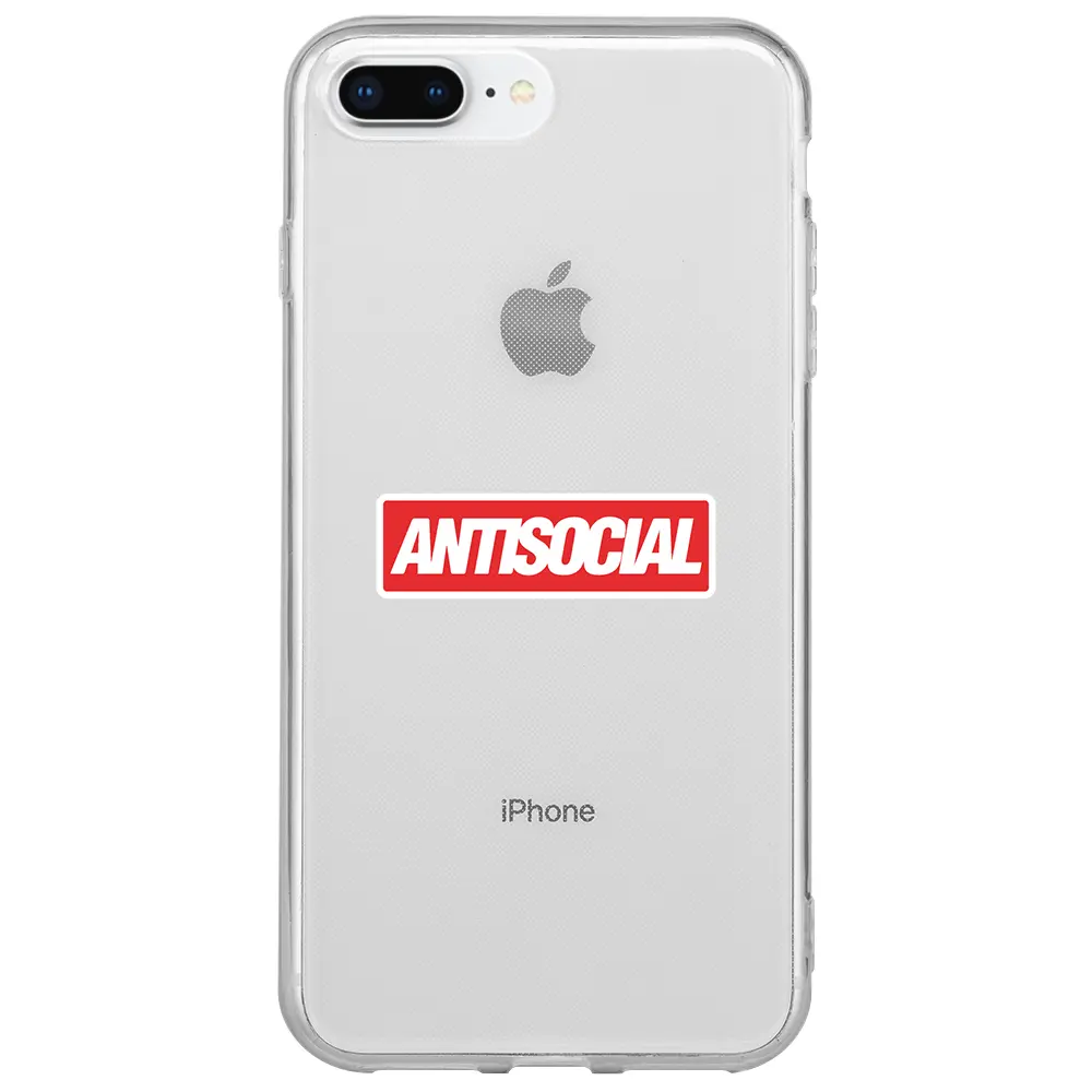 Apple iPhone 8 Plus Şeffaf Telefon Kılıfı - Anti Sosyal