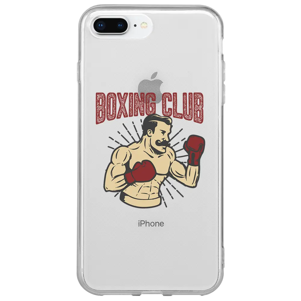 Apple iPhone 8 Plus Şeffaf Telefon Kılıfı - Boxing Club
