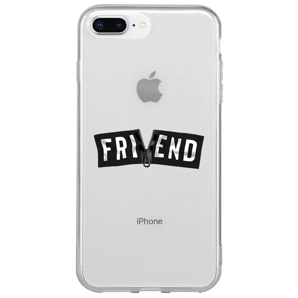 Apple iPhone 8 Plus Şeffaf Telefon Kılıfı - Friend