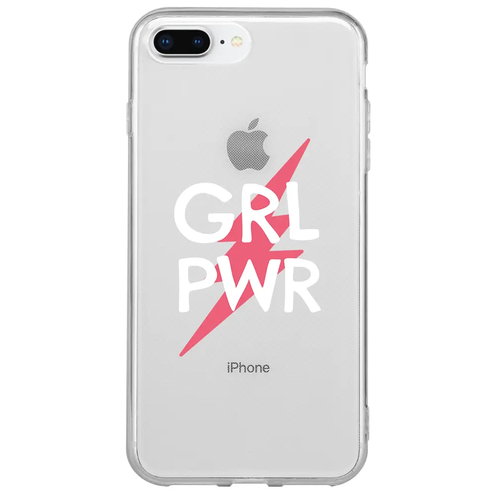 Apple iPhone 8 Plus Şeffaf Telefon Kılıfı - Grrl Pwr