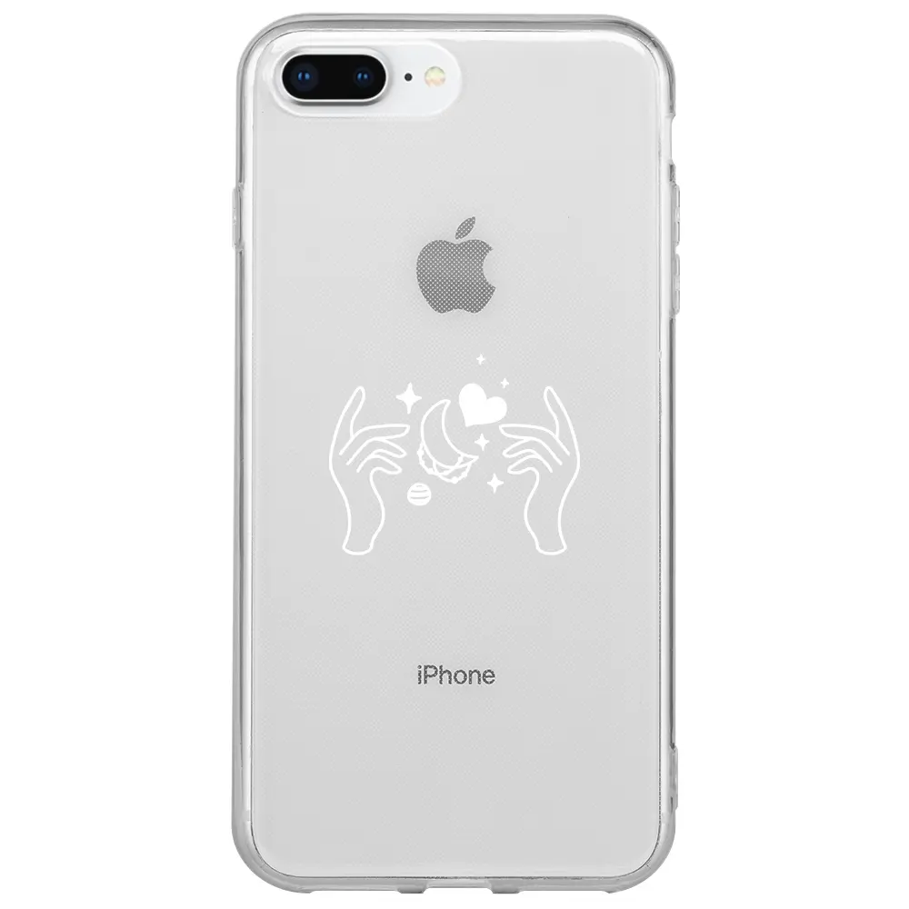 Apple iPhone 8 Plus Şeffaf Telefon Kılıfı - Hands Dream