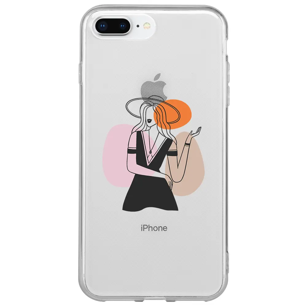 Apple iPhone 8 Plus Şeffaf Telefon Kılıfı - Isabella