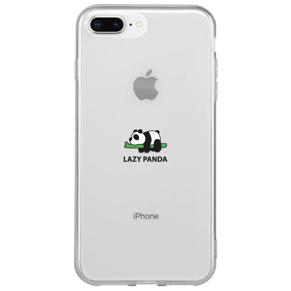 Apple iPhone 8 Plus Şeffaf Telefon Kılıfı - Lazy Panda