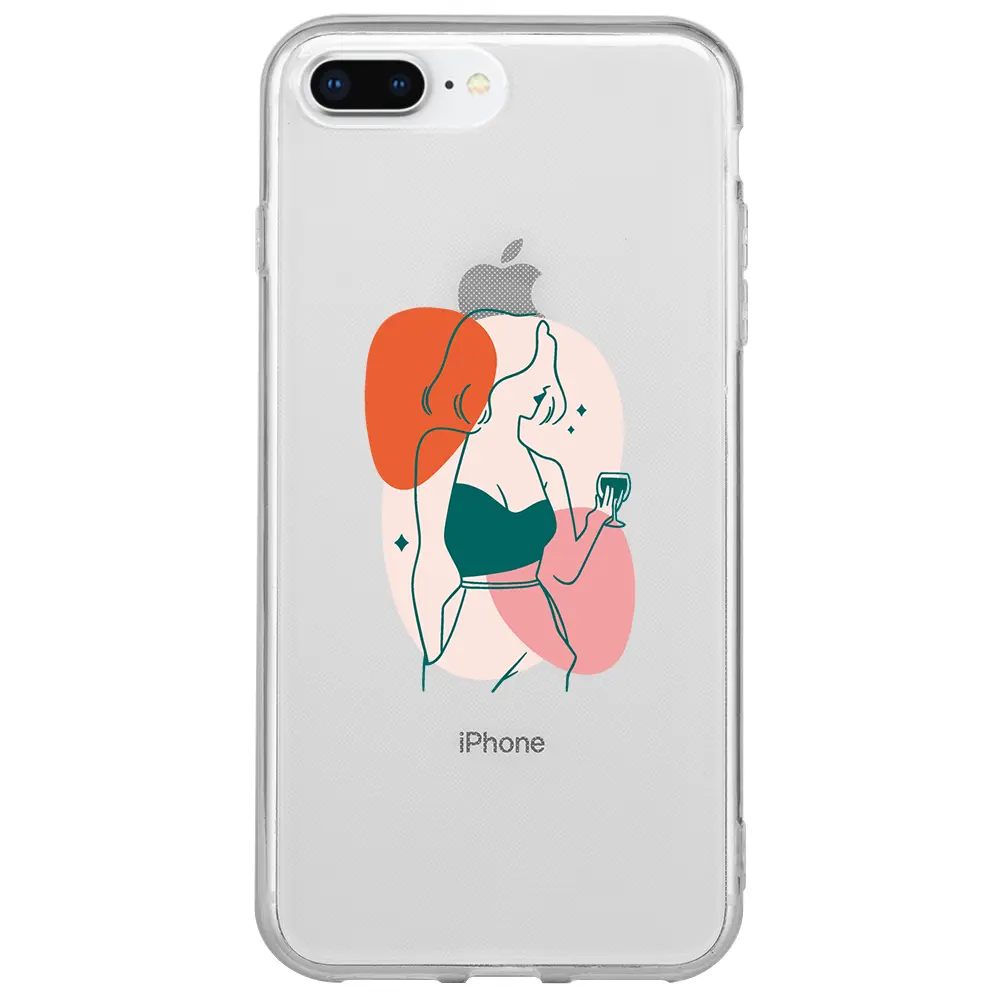 Apple iPhone 8 Plus Şeffaf Telefon Kılıfı - Lucy
