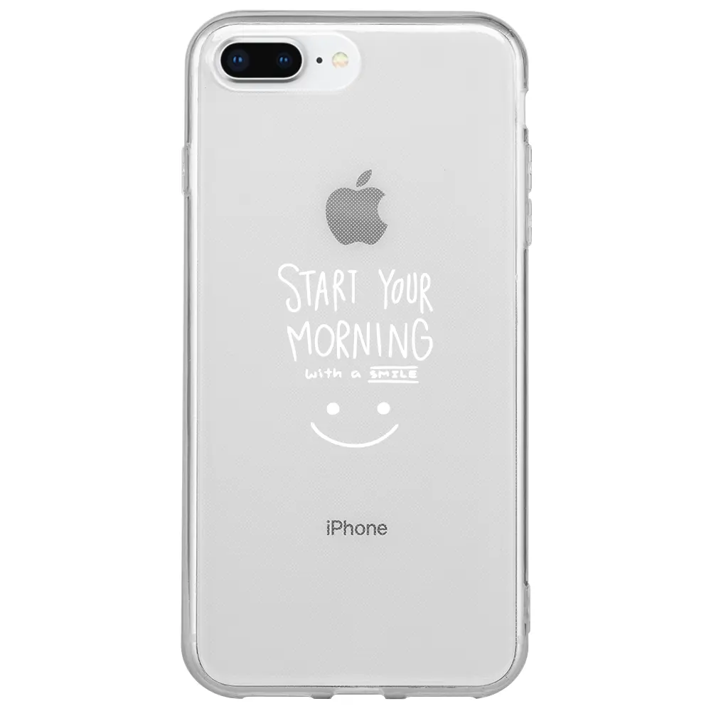 Apple iPhone 8 Plus Şeffaf Telefon Kılıfı - Morning