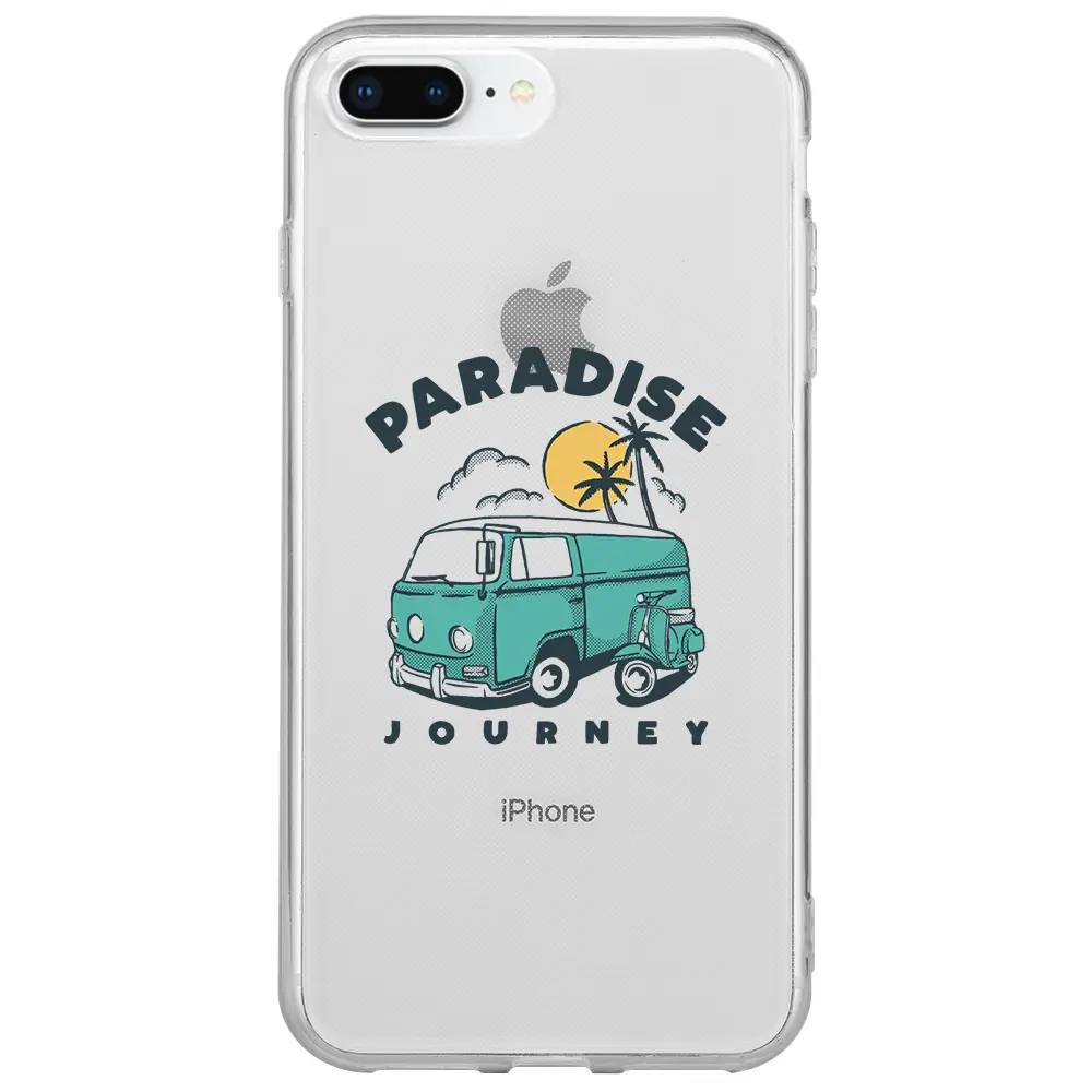 Apple iPhone 8 Plus Şeffaf Telefon Kılıfı - Paradise