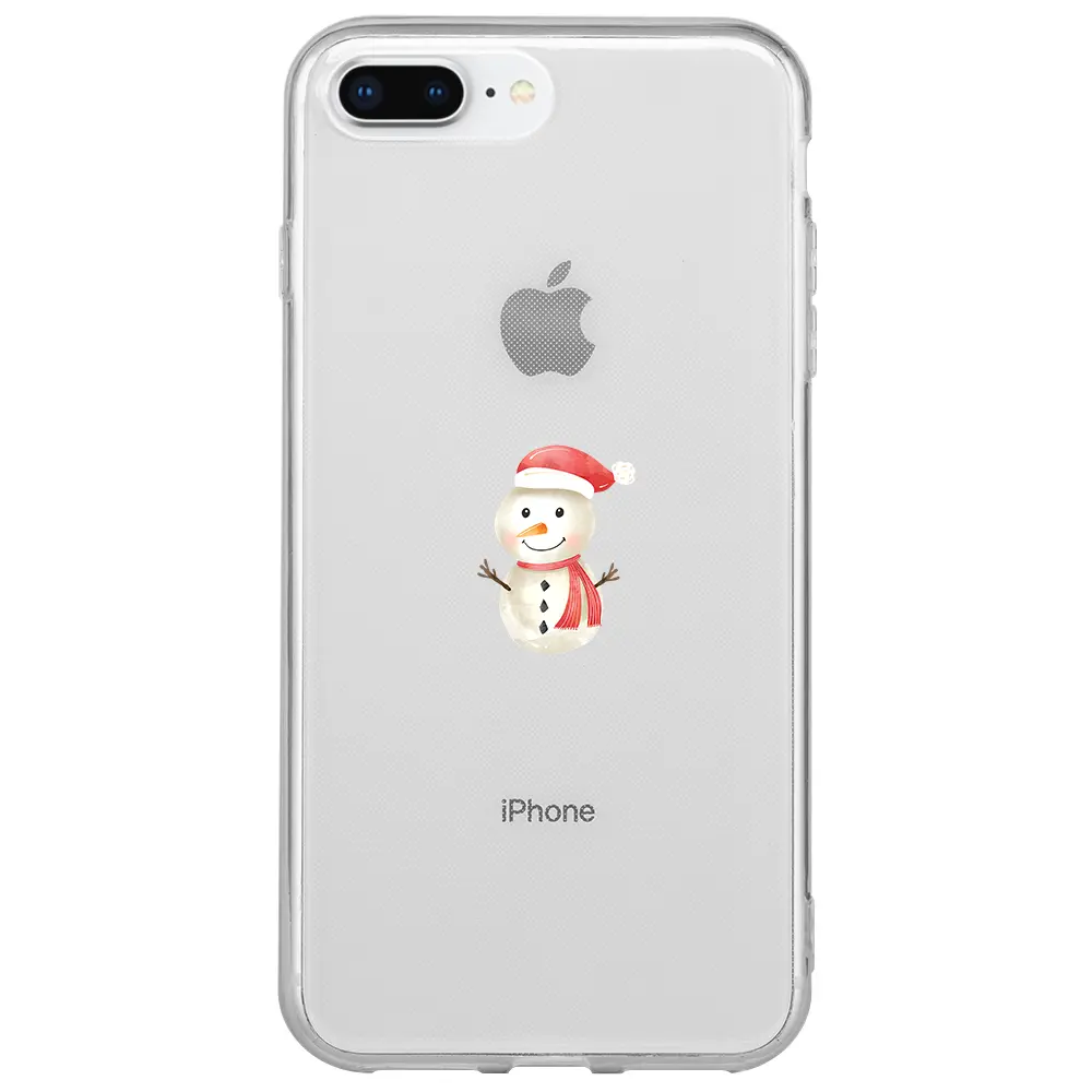 Apple iPhone 8 Plus Şeffaf Telefon Kılıfı - Snowman