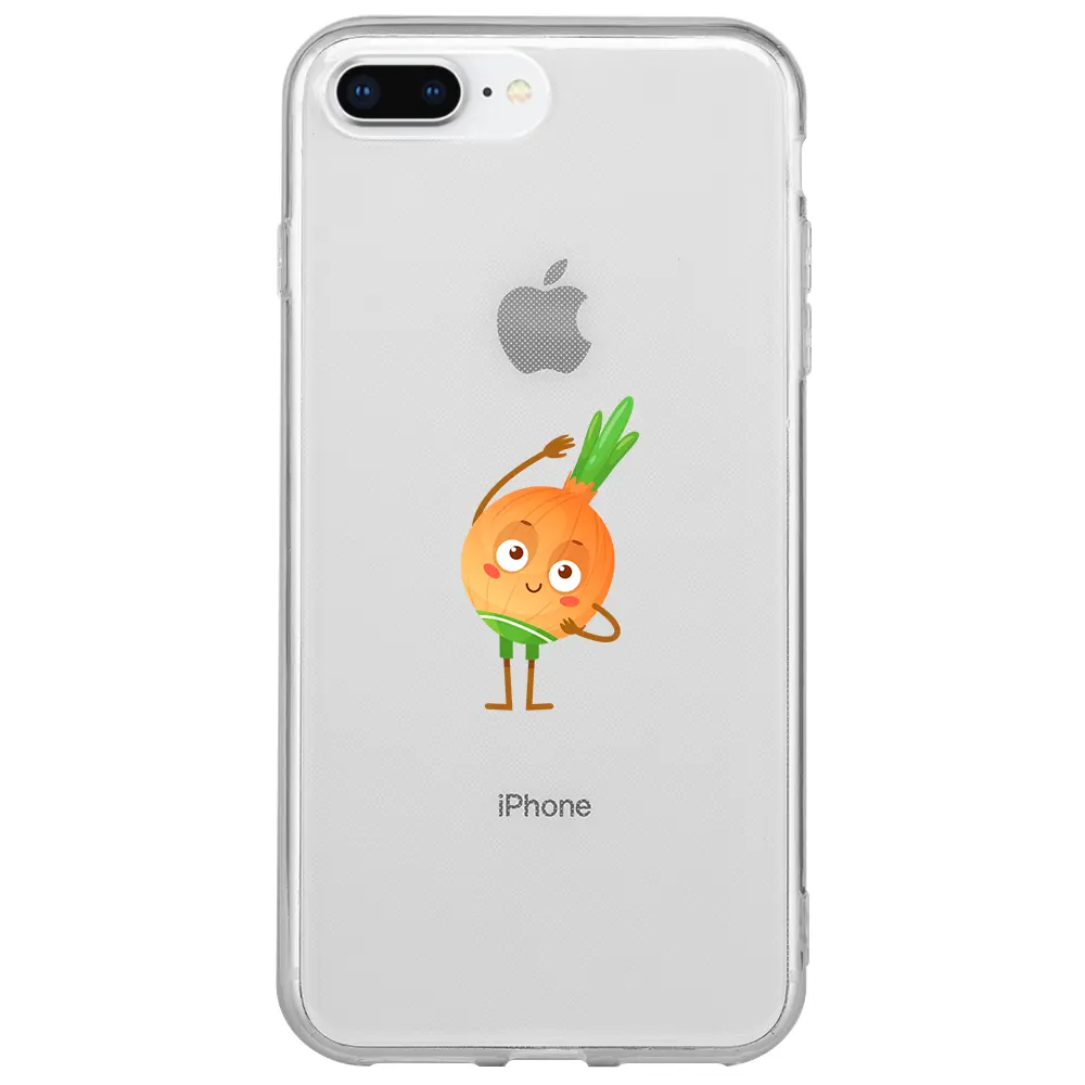 Apple iPhone 8 Plus Şeffaf Telefon Kılıfı - Warming Onion