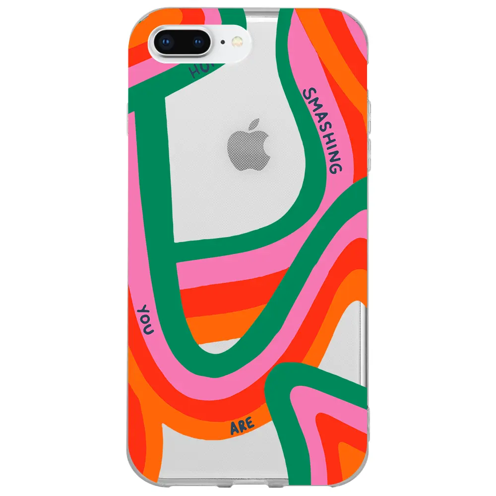 Apple iPhone 8 Plus Şeffaf Telefon Kılıfı - You are Colors