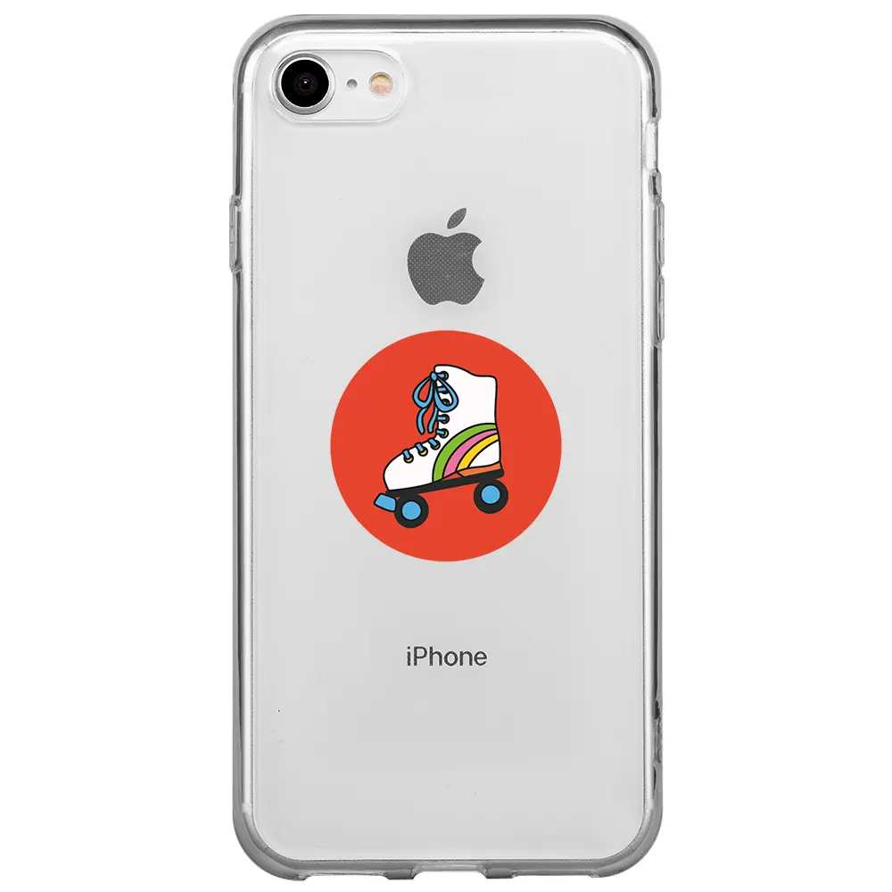 Apple iPhone 8 Şeffaf Telefon Kılıfı - Paten