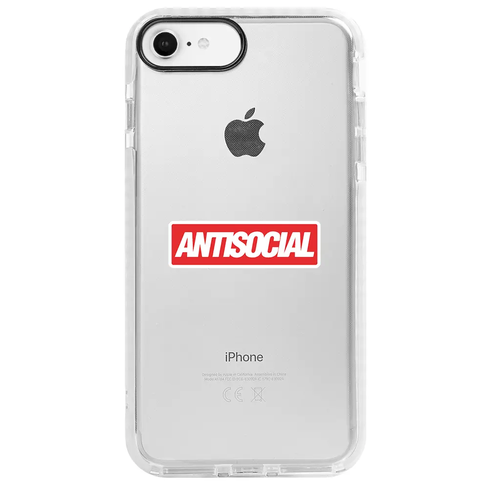 Apple iPhone SE 2020 Beyaz Impact Premium Telefon Kılıfı - Anti Sosyal