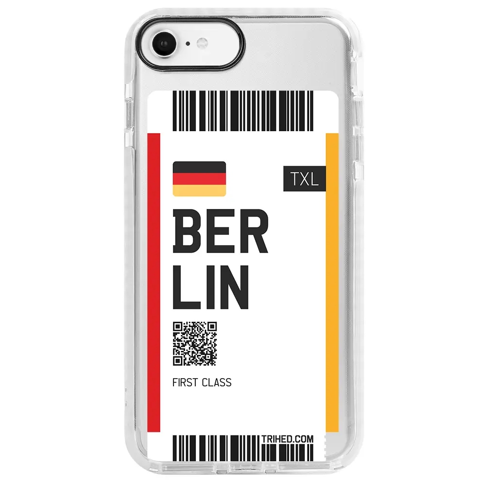 Apple iPhone SE 2020 Beyaz Impact Premium Telefon Kılıfı - Berlin Bileti