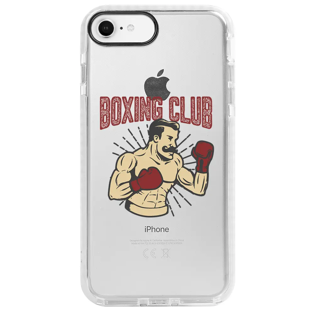 Apple iPhone SE 2020 Beyaz Impact Premium Telefon Kılıfı - Boxing Club