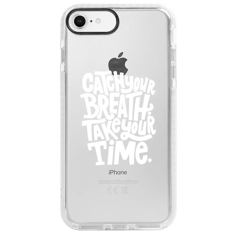 Apple iPhone SE 2020 Beyaz Impact Premium Telefon Kılıfı - Catch Your Breath