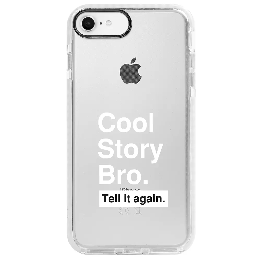 Apple iPhone SE 2020 Beyaz Impact Premium Telefon Kılıfı - Cool Story Bro