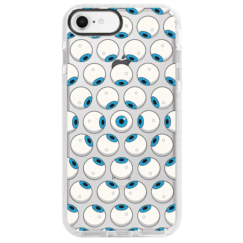 Apple iPhone SE 2020 Beyaz Impact Premium Telefon Kılıfı - Eyes On You 2