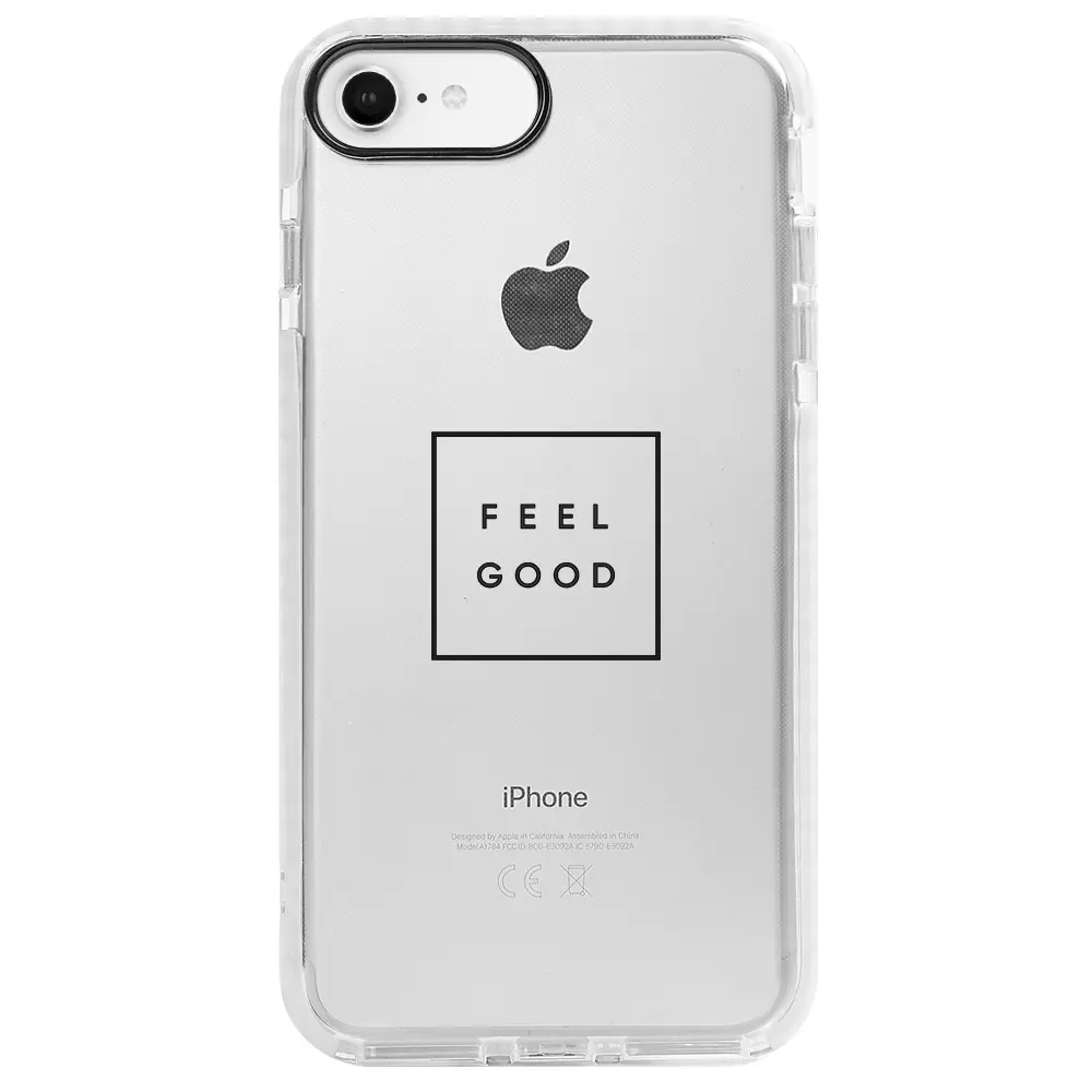 Apple iPhone SE 2020 Beyaz Impact Premium Telefon Kılıfı - Feel Good