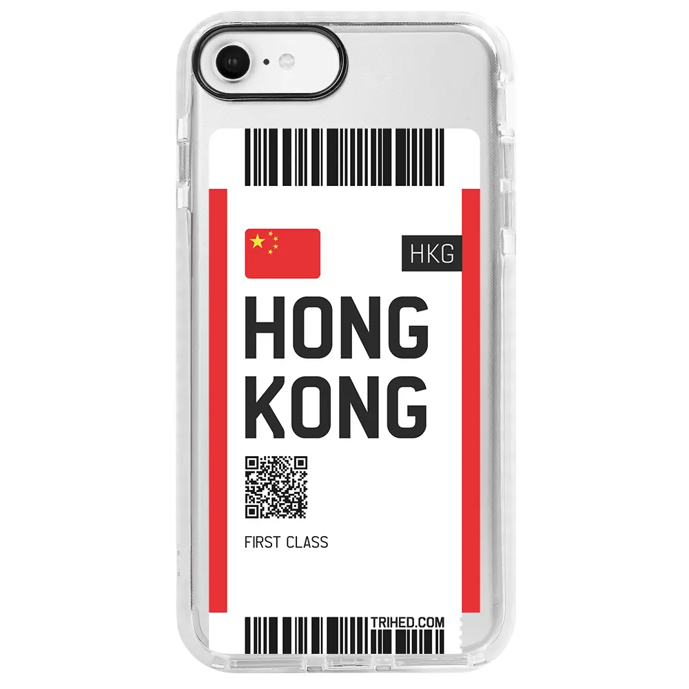 Apple iPhone SE 2020 Beyaz Impact Premium Telefon Kılıfı - Hong Kong Bileti