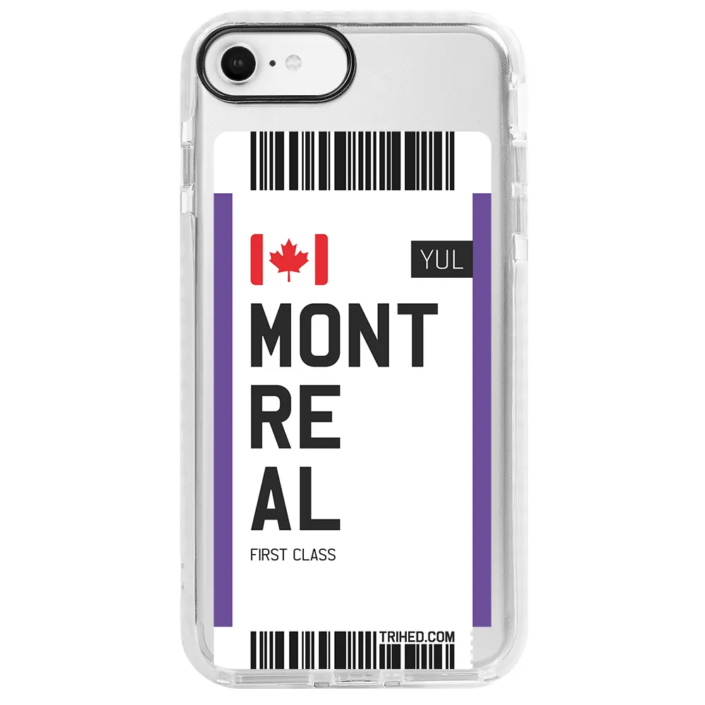 Apple iPhone SE 2020 Beyaz Impact Premium Telefon Kılıfı - Montreal Bileti