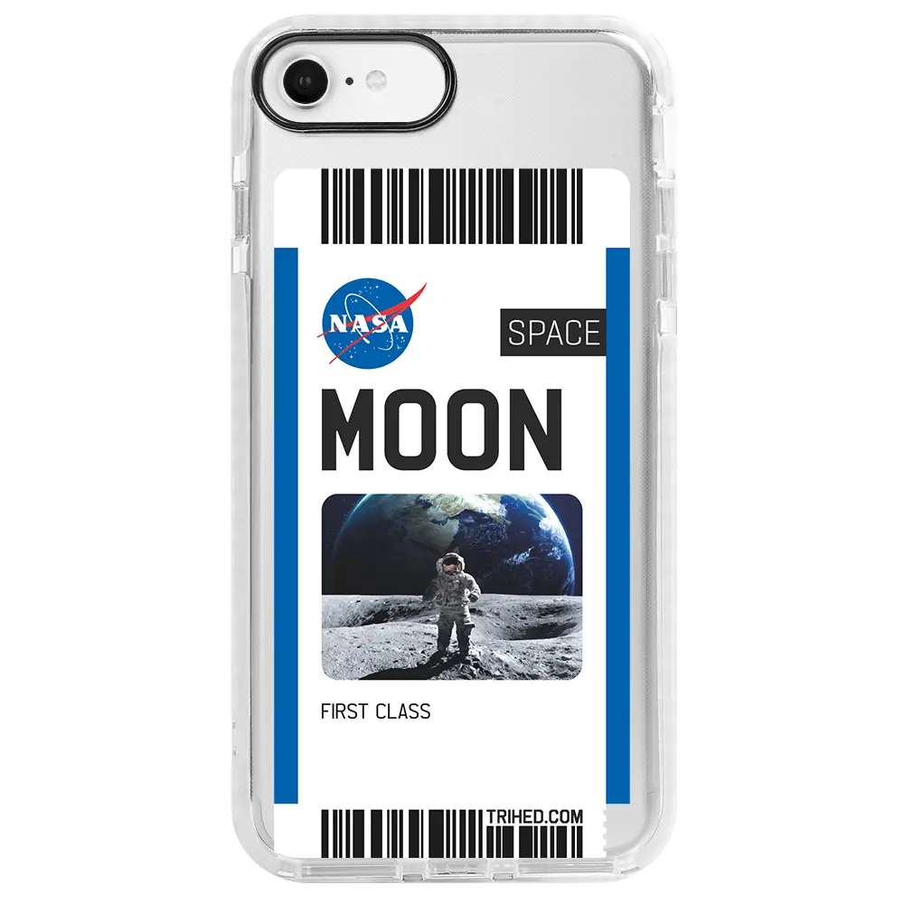 Apple iPhone SE 2020 Beyaz Impact Premium Telefon Kılıfı - Moon Bileti