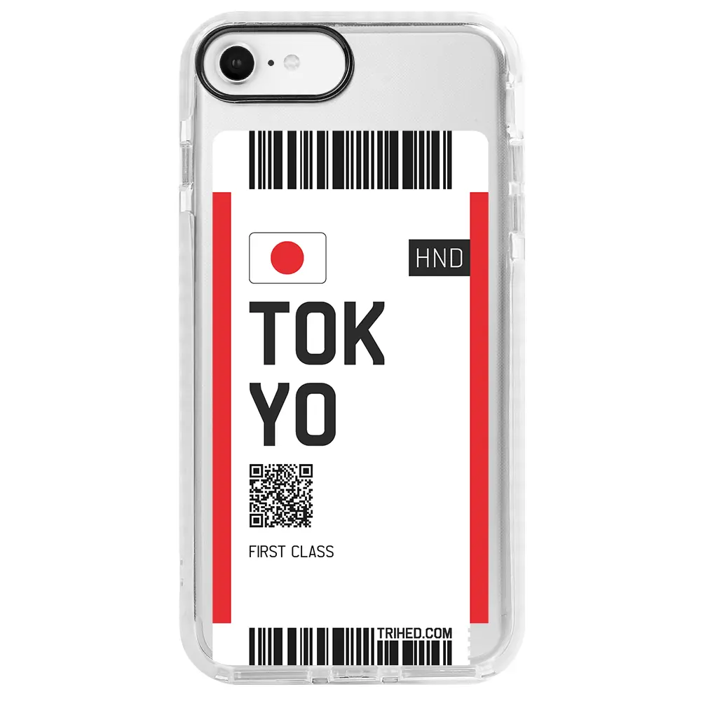 Apple iPhone SE 2020 Beyaz Impact Premium Telefon Kılıfı - Tokyo Bileti
