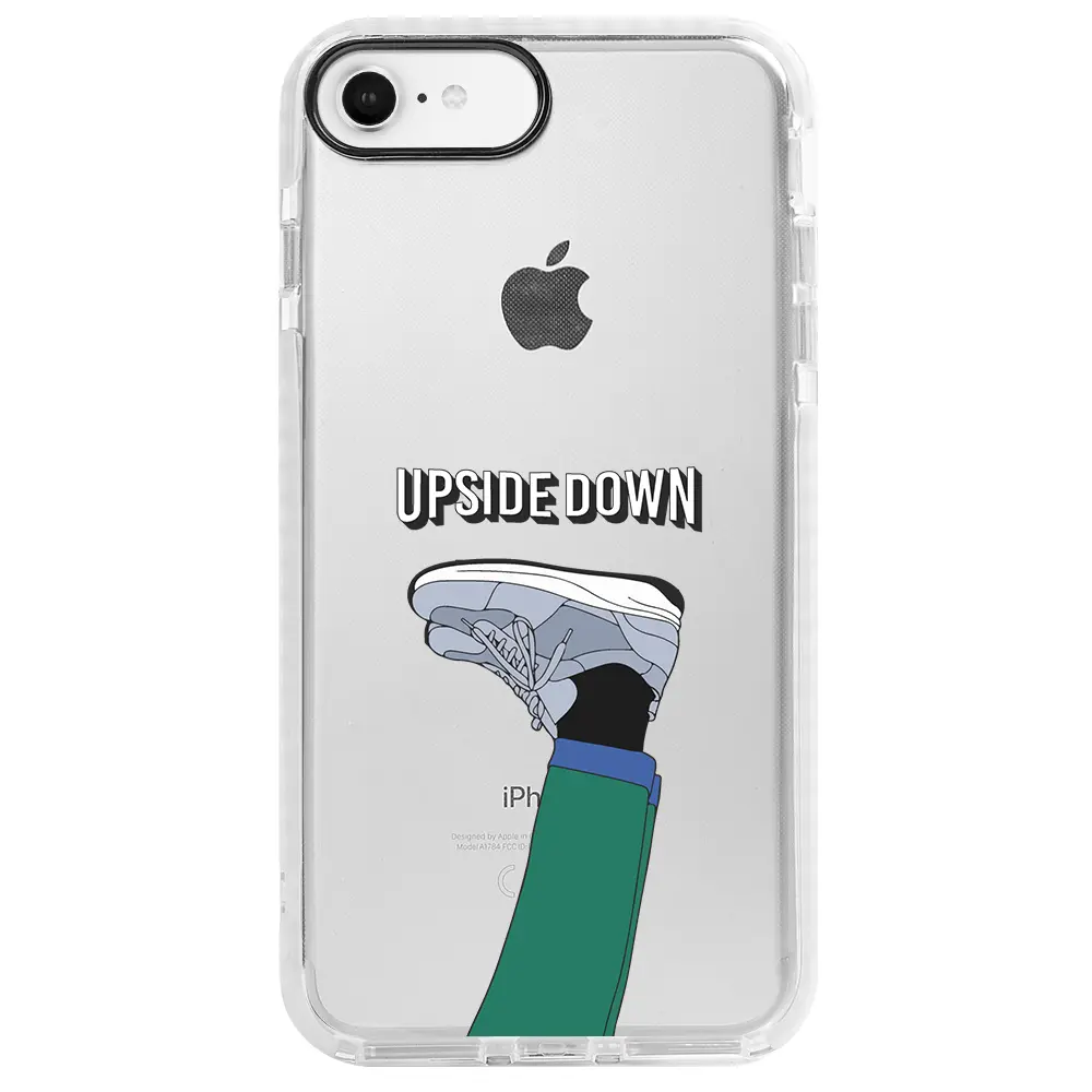 Apple iPhone SE 2020 Beyaz Impact Premium Telefon Kılıfı - Upside Down