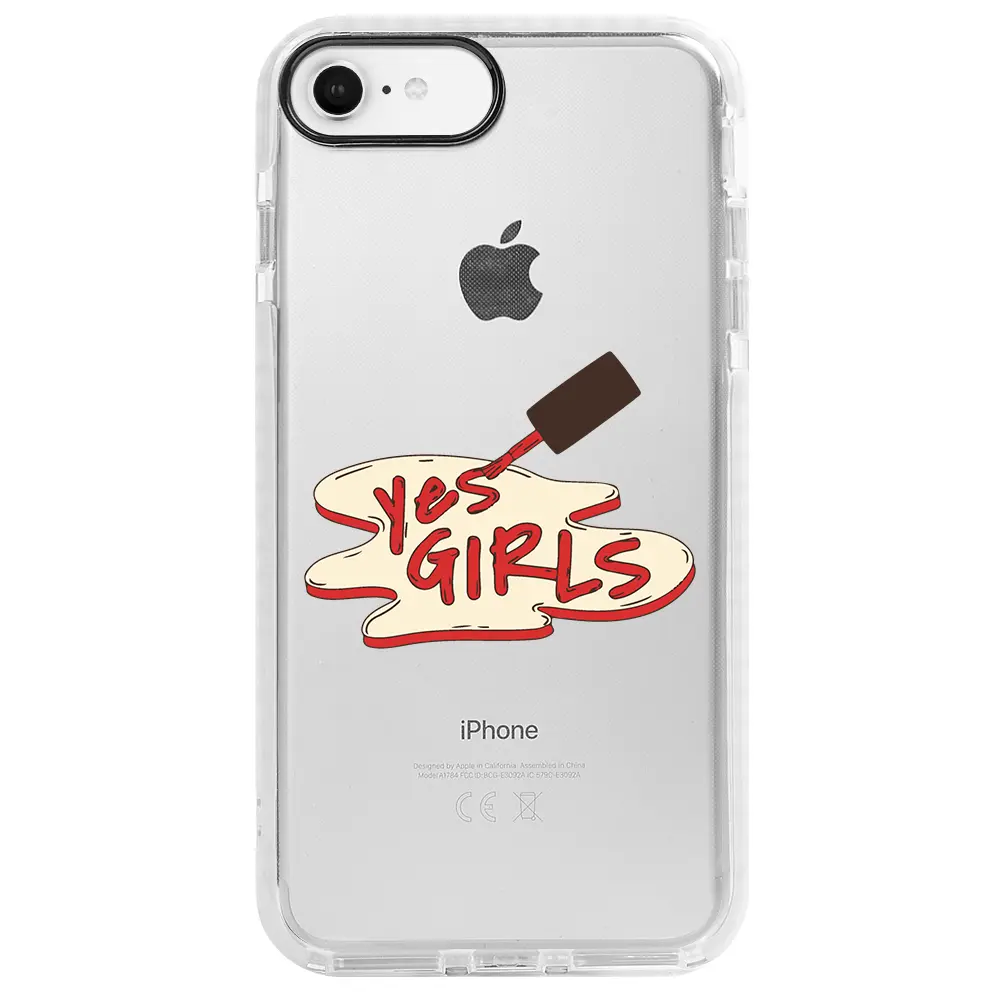 Apple iPhone SE 2020 Beyaz Impact Premium Telefon Kılıfı - Yes Girls