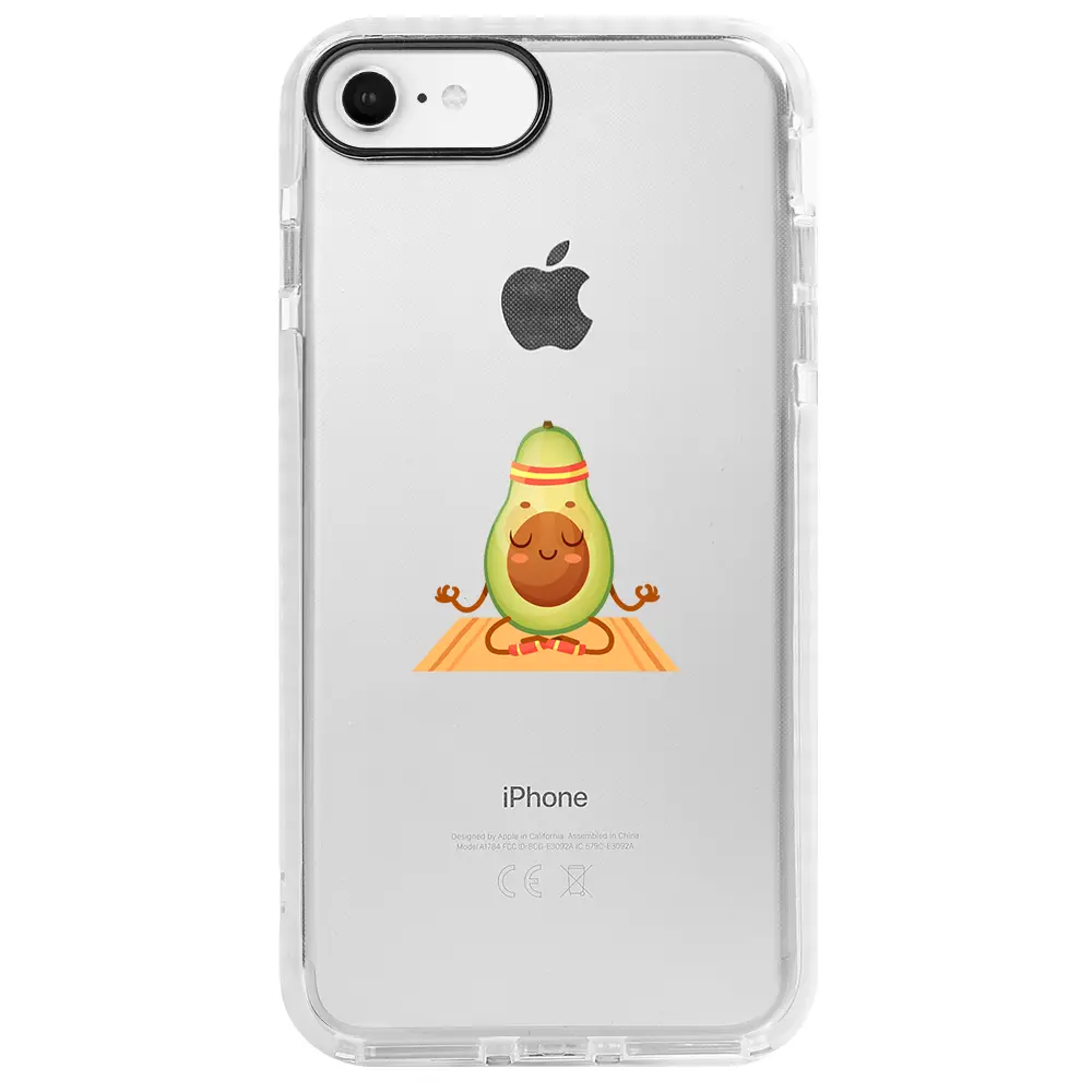 Apple iPhone SE 2020 Beyaz Impact Premium Telefon Kılıfı - Yogacado Avokado
