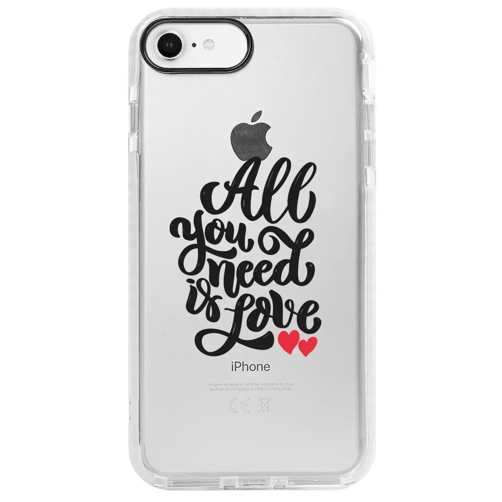 Apple iPhone SE 2020 Beyaz Impact Premium Telefon Kılıfı - You Need Love