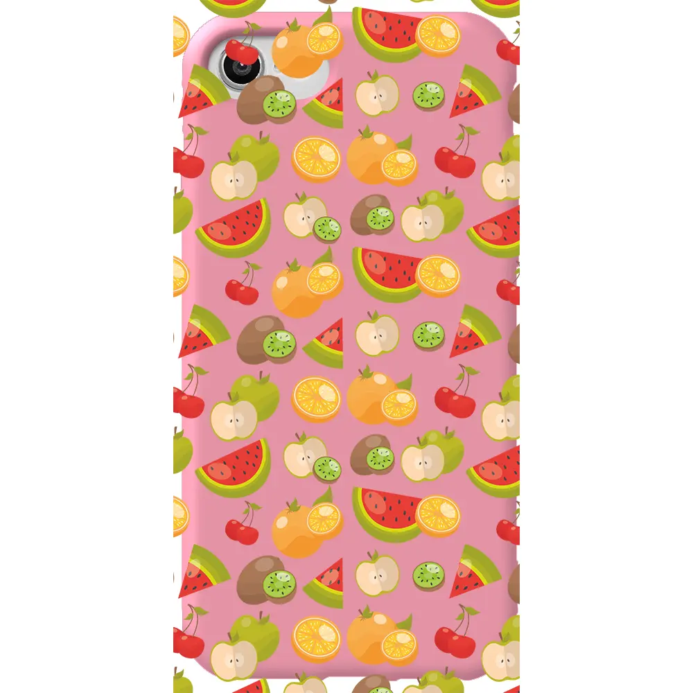 Apple iPhone SE 2020 Pembe Renkli Silikon Telefon Kılıfı - Meyve Bahcesi