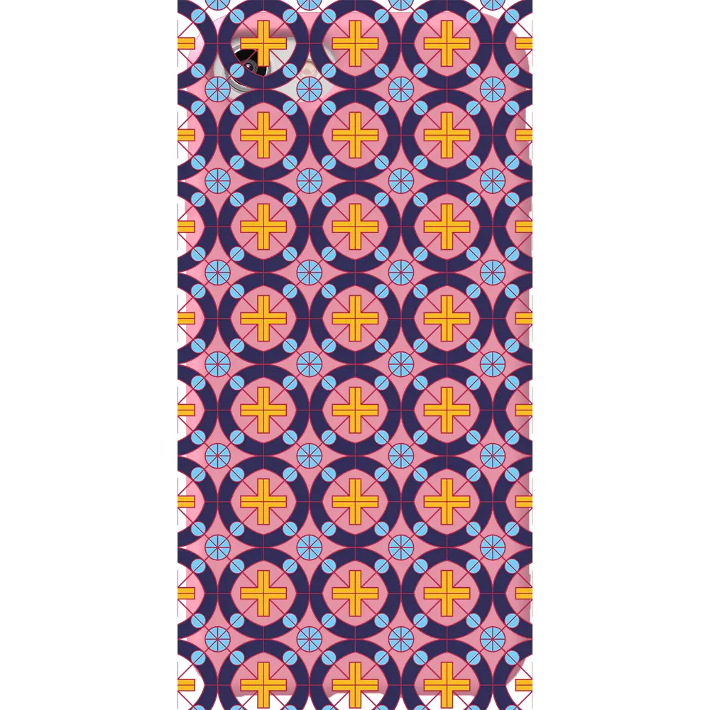 Apple iPhone SE 2020 Pembe Renkli Silikon Telefon Kılıfı - Ottomans Tiles