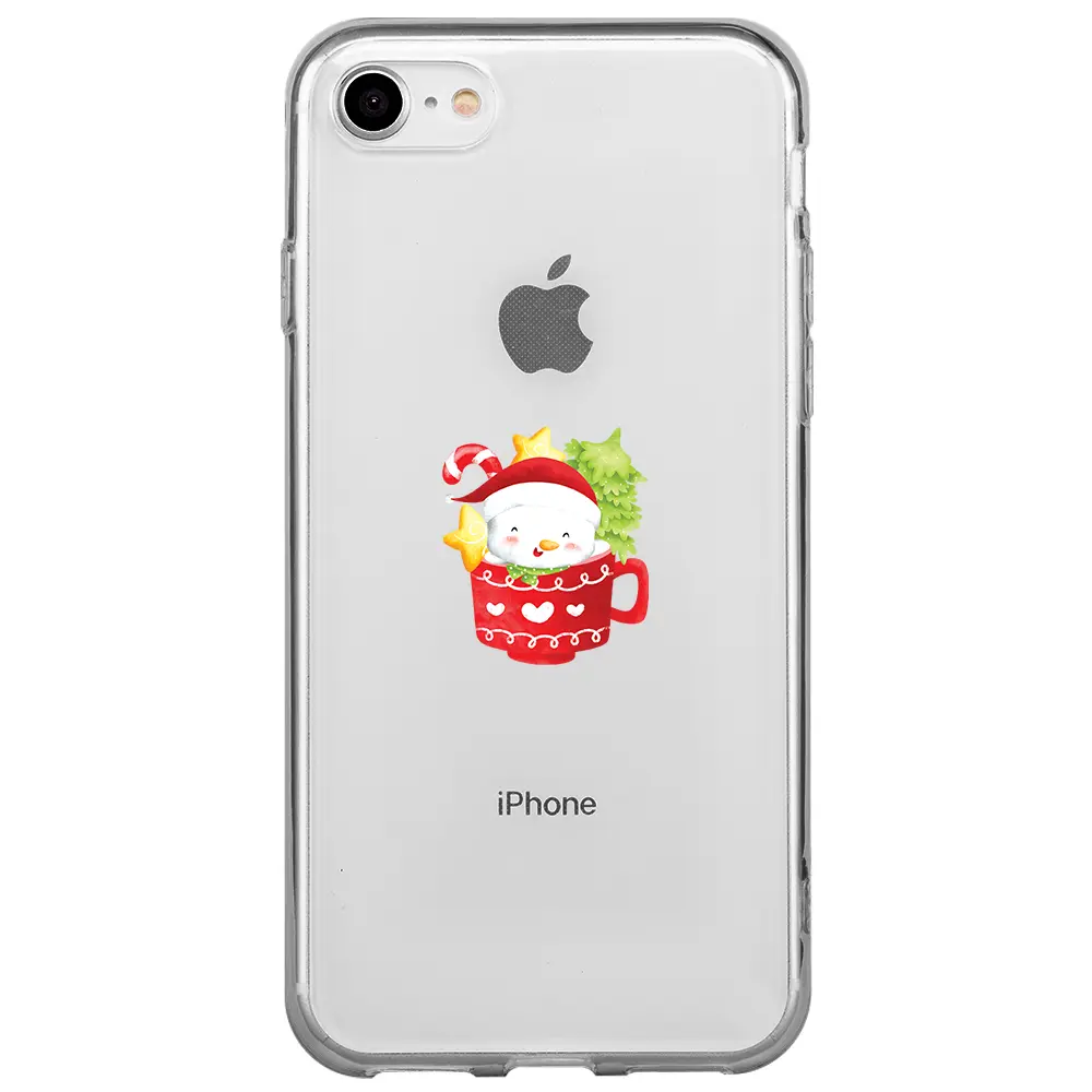 Apple iPhone SE 2020 Şeffaf Telefon Kılıfı - A cup of Xmas 4