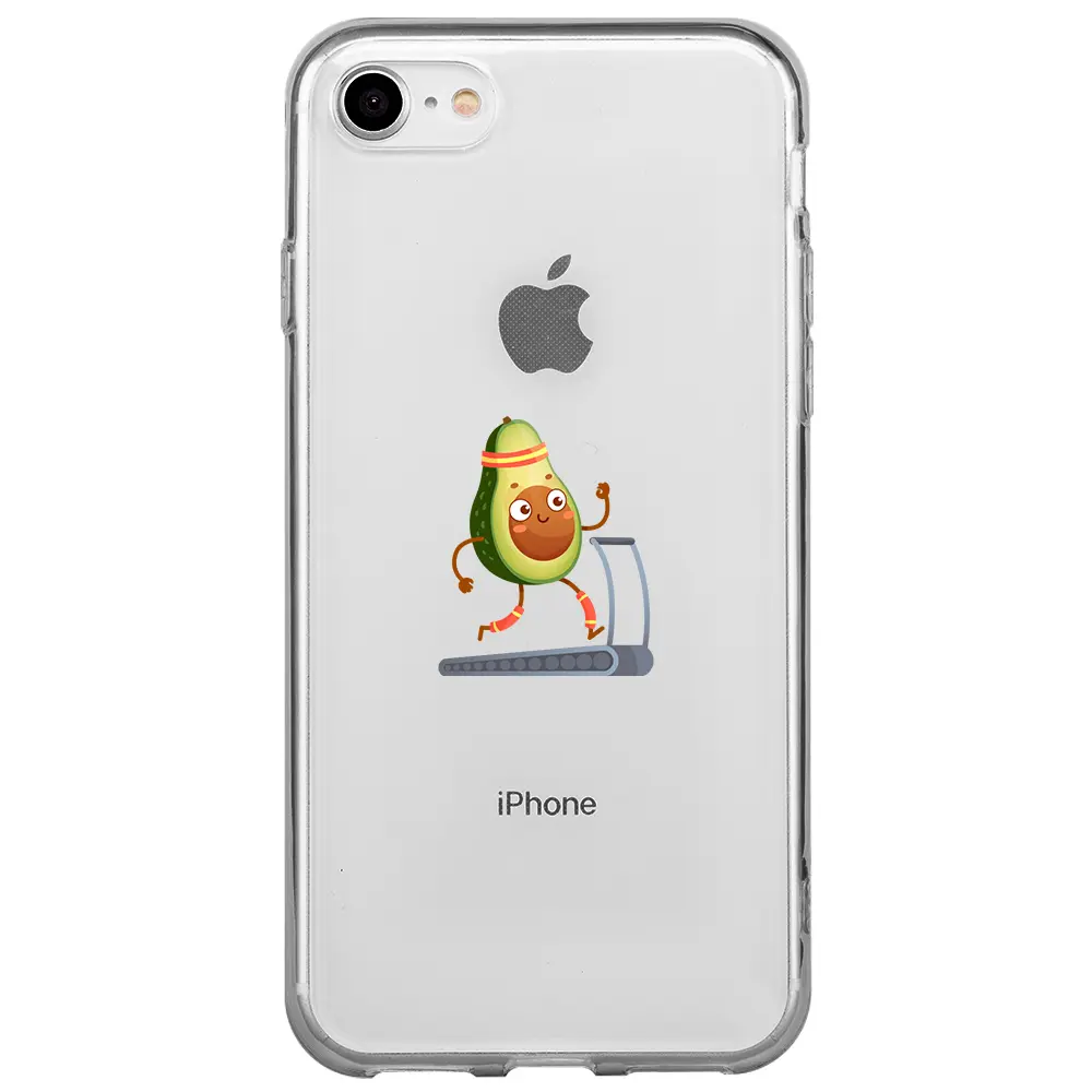 Apple iPhone SE 2020 Şeffaf Telefon Kılıfı - Avokado Run