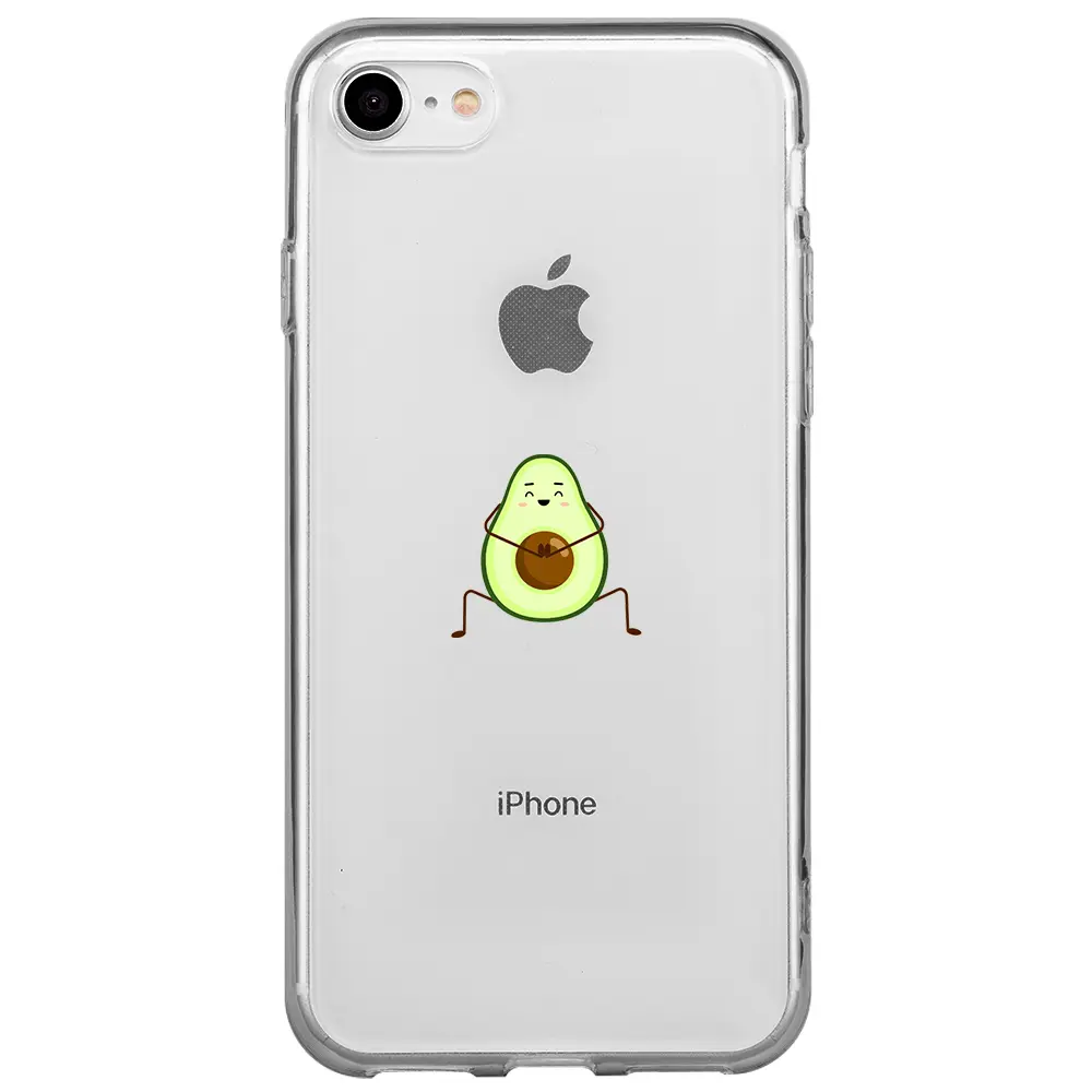 Apple iPhone SE 2020 Şeffaf Telefon Kılıfı - Cute Avokado