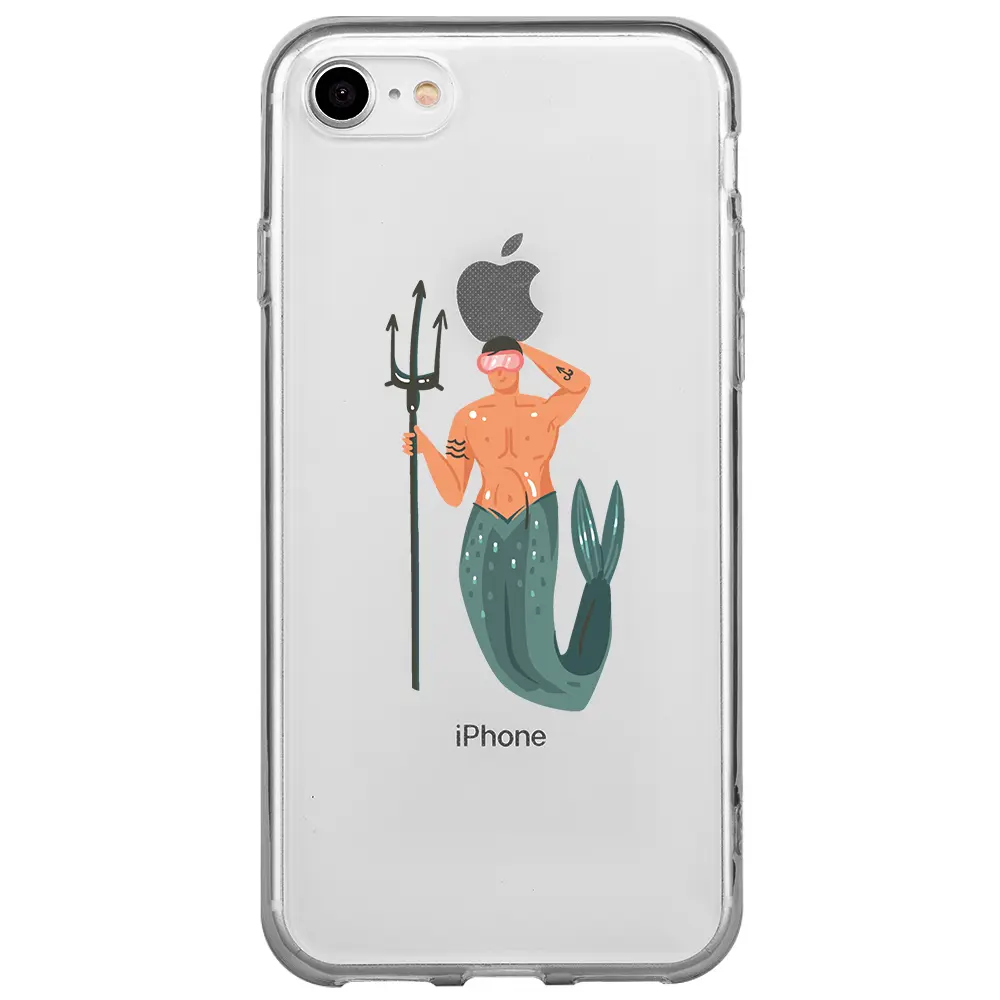 Apple iPhone SE 2020 Şeffaf Telefon Kılıfı - Deniz Erkeği